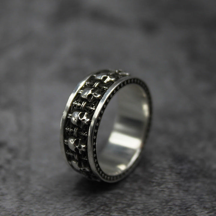 Anillo Nuevo Comienzo con Cráneo de Cobre de Buddha Stones, El Señor del Bosque Cadáver - image 1