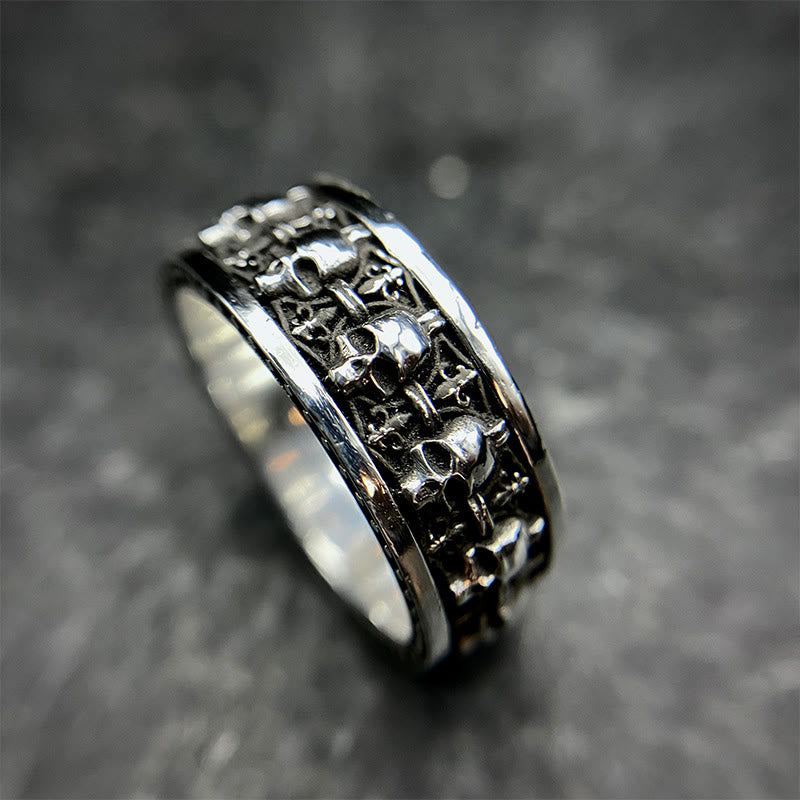 Anillo Nuevo Comienzo con Cráneo de Cobre de Buddha Stones, El Señor del Bosque Cadáver - Cráneo de cobre - image 0