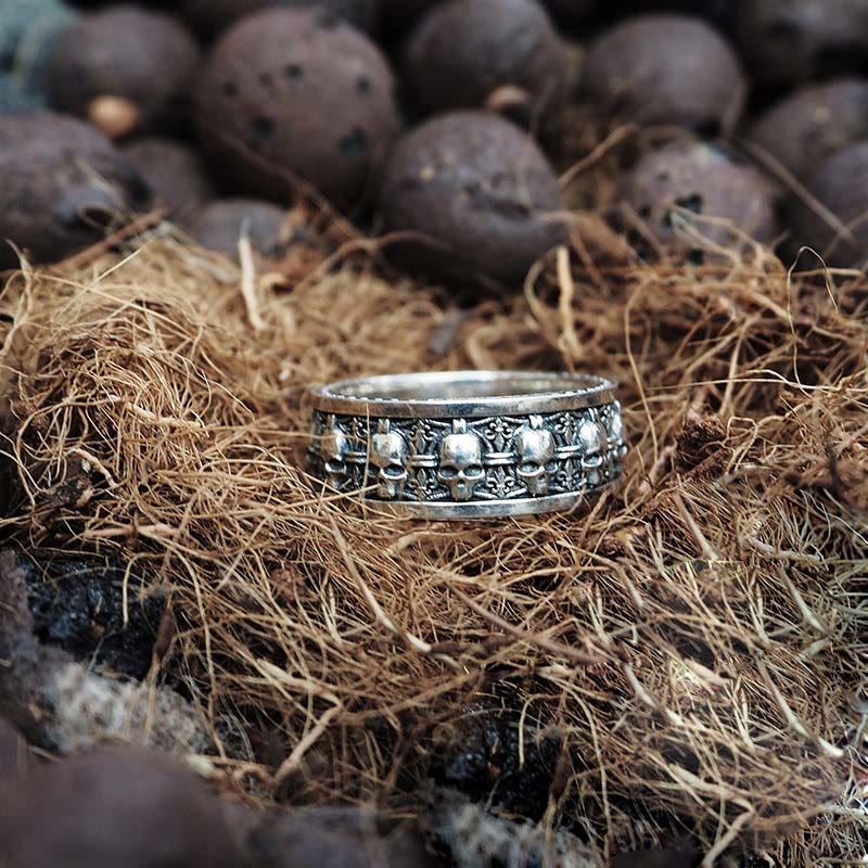 Anillo Nuevo Comienzo con Cráneo de Cobre de Buddha Stones, El Señor del Bosque Cadáver - image 9