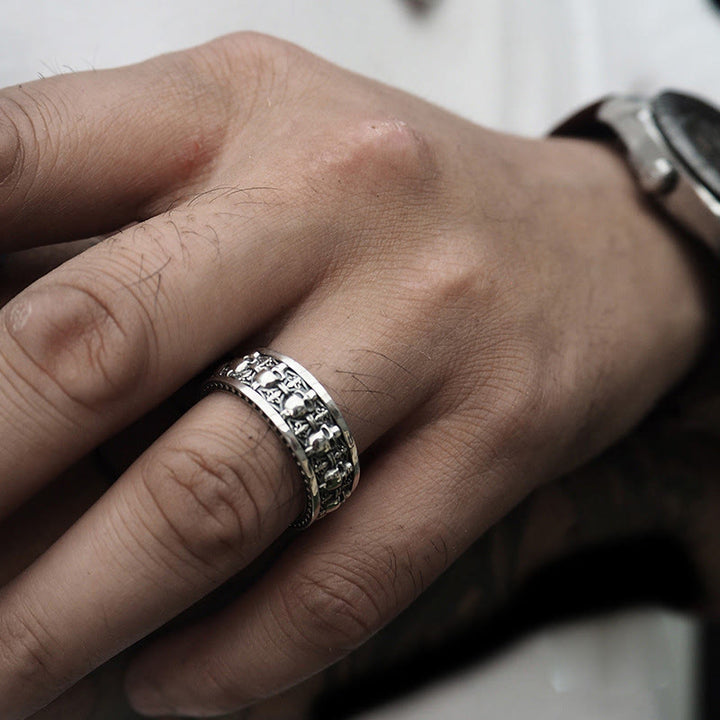 Anillo Nuevo Comienzo con Cráneo de Cobre de Buddha Stones, El Señor del Bosque Cadáver - image 3