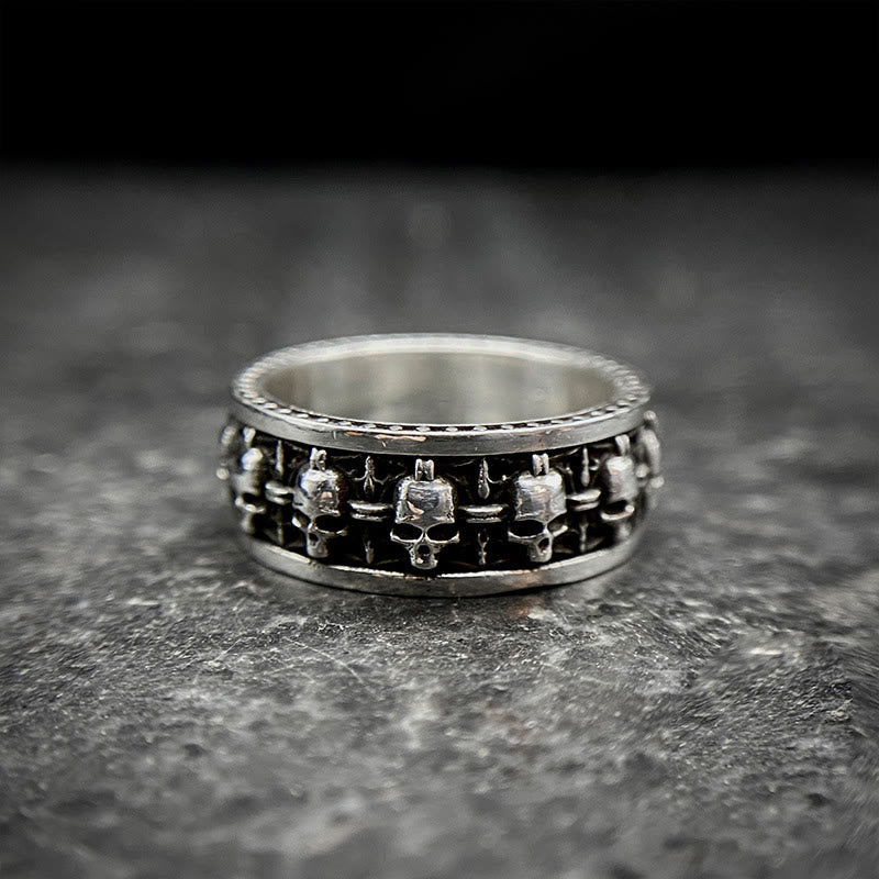 Anillo Nuevo Comienzo con Cráneo de Cobre de Buddha Stones, El Señor del Bosque Cadáver - image 11