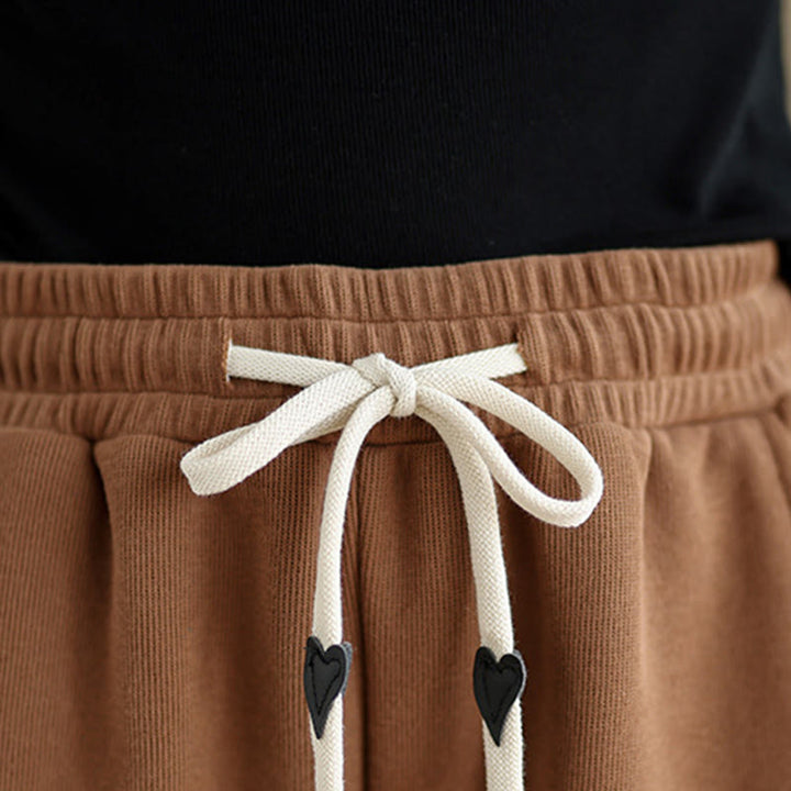 Pantalones anchos con cordón y bolsillos para mujer, de color liso, con Buddha Stones - image 7