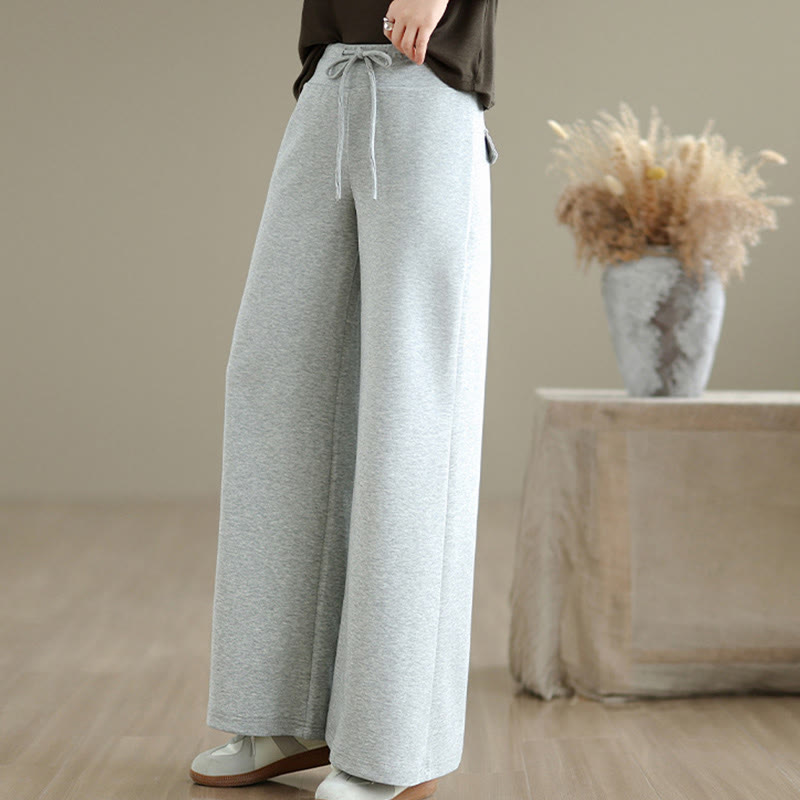 Pantalones anchos de algodón y poliéster con cordón ajustable y bolsillos para mujer de Buddha Stones - image 10