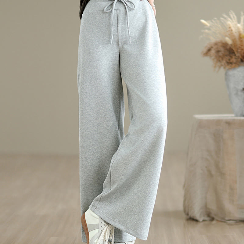 Pantalones anchos de algodón y poliéster con cordón ajustable y bolsillos para mujer de Buddha Stones - image 12