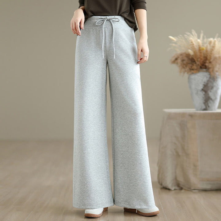 Pantalones anchos de algodón y poliéster con cordón ajustable y bolsillos para mujer de Buddha Stones - image 14