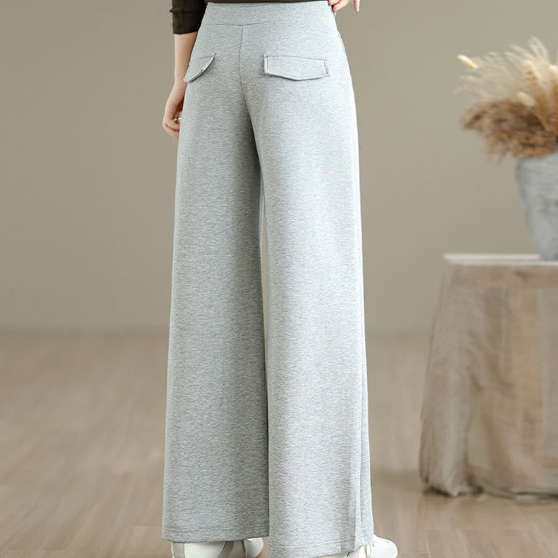 Pantalones anchos de algodón y poliéster con cordón ajustable y bolsillos para mujer de Buddha Stones - image 13