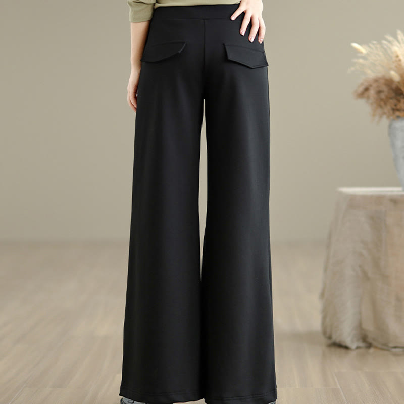 Pantalones anchos de algodón y poliéster con cordón ajustable y bolsillos para mujer de Buddha Stones - image 18