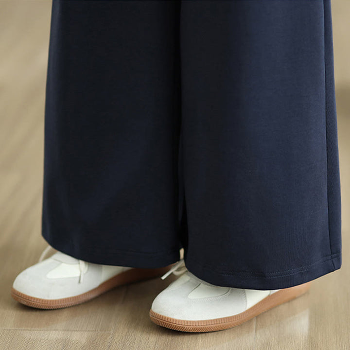 Pantalones anchos de algodón y poliéster con cordón ajustable y bolsillos para mujer de Buddha Stones - image 8