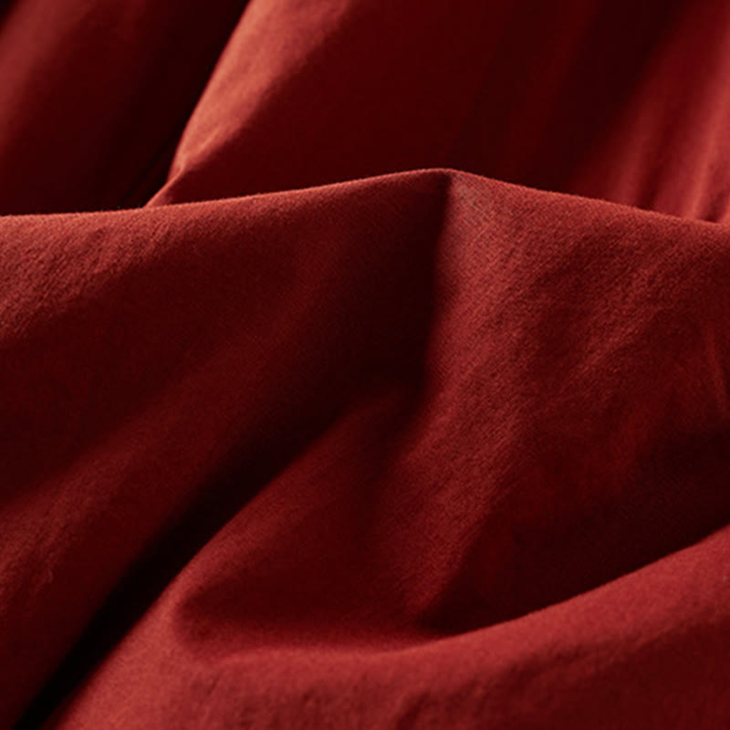 Pantalones harén de algodón gruesos con bolsillos y relleno de algodón liso Buddha Stones para mujer - image 21