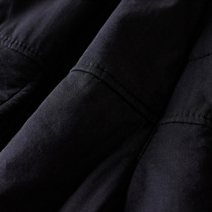 Pantalones harén de algodón gruesos con bolsillos y relleno de algodón liso Buddha Stones para mujer - image 24