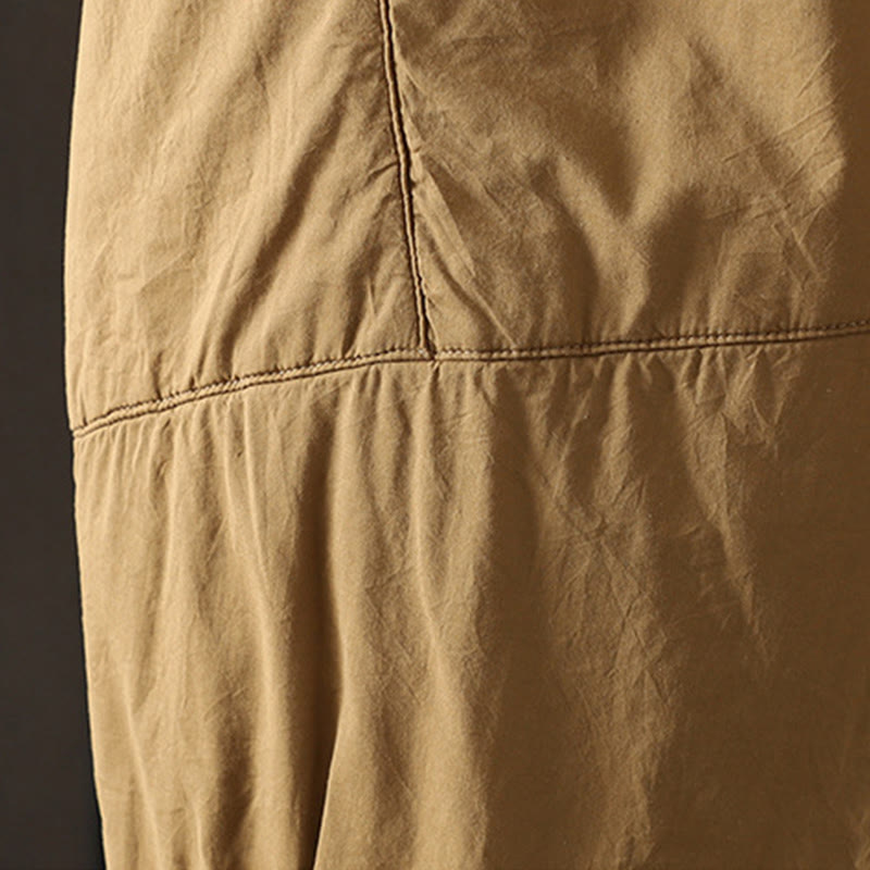 Pantalones harén de algodón para mujer, cálidos y acolchados, con bolsillos y estampados de Buddha Stones - image 5