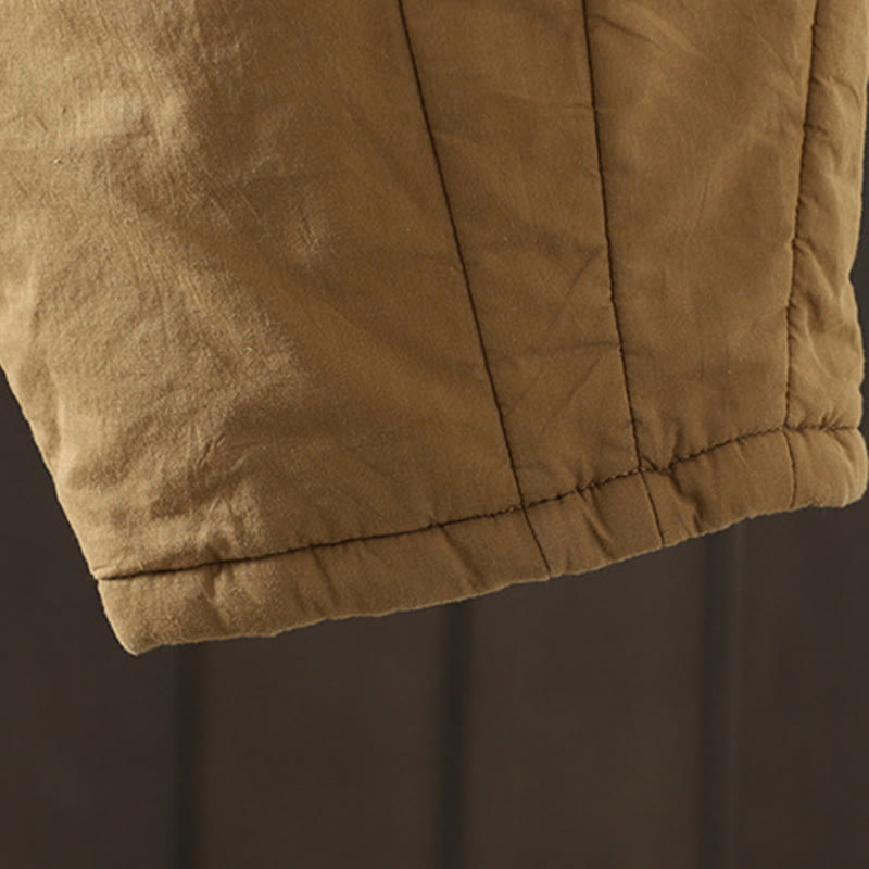 Pantalones harén de algodón para mujer, cálidos y acolchados, con bolsillos y estampados de Buddha Stones - image 3