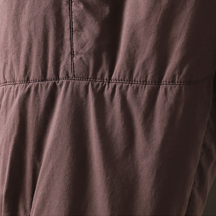 Pantalones harén para mujer con bolsillos y diseño liso y cálido de Buddha Stones - image 10