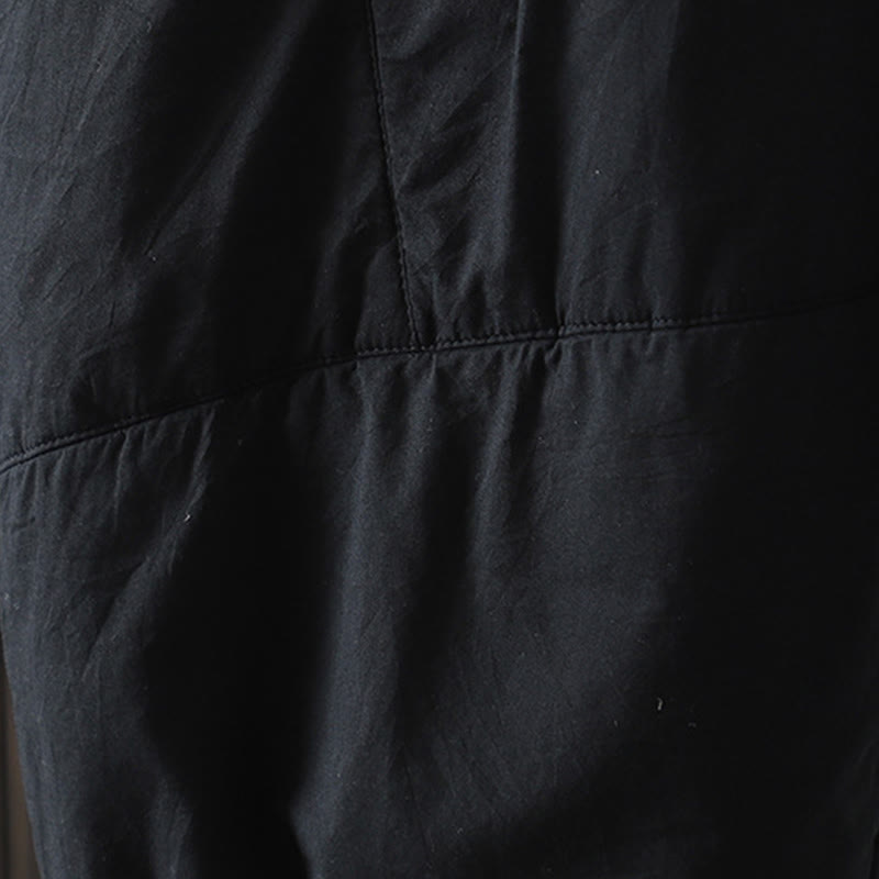 Pantalones harén para mujer con bolsillos y diseño liso y cálido de Buddha Stones - image 13