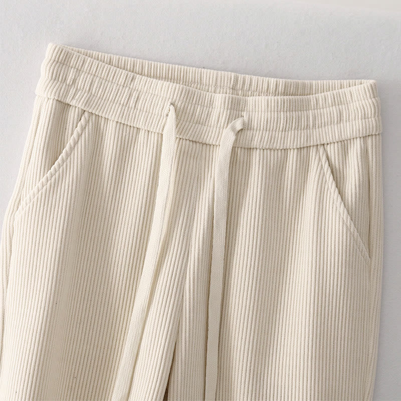 Pantalones casuales de pana con relleno de algodón y bolsillos para mujer de Buddha Stones - image 7