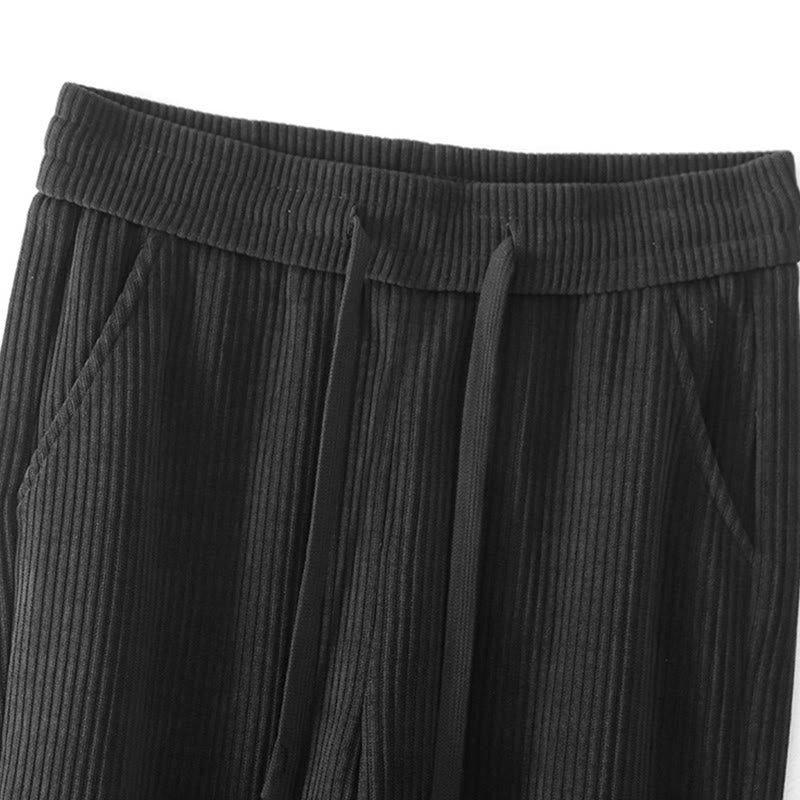 Pantalones casuales de pana con relleno de algodón y bolsillos para mujer de Buddha Stones - image 9
