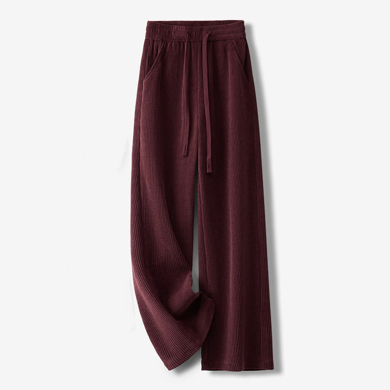 Pantalones casuales de pana con relleno de algodón y bolsillos para mujer de Buddha Stones - Magenta oscuro - US12, UK/AU16, EU44 (3XL) - image 13