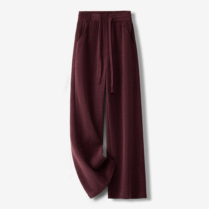 Pantalones casuales de pana con relleno de algodón y bolsillos para mujer de Buddha Stones - Magenta oscuro - US12, UK/AU16, EU44 (3XL) - image 13
