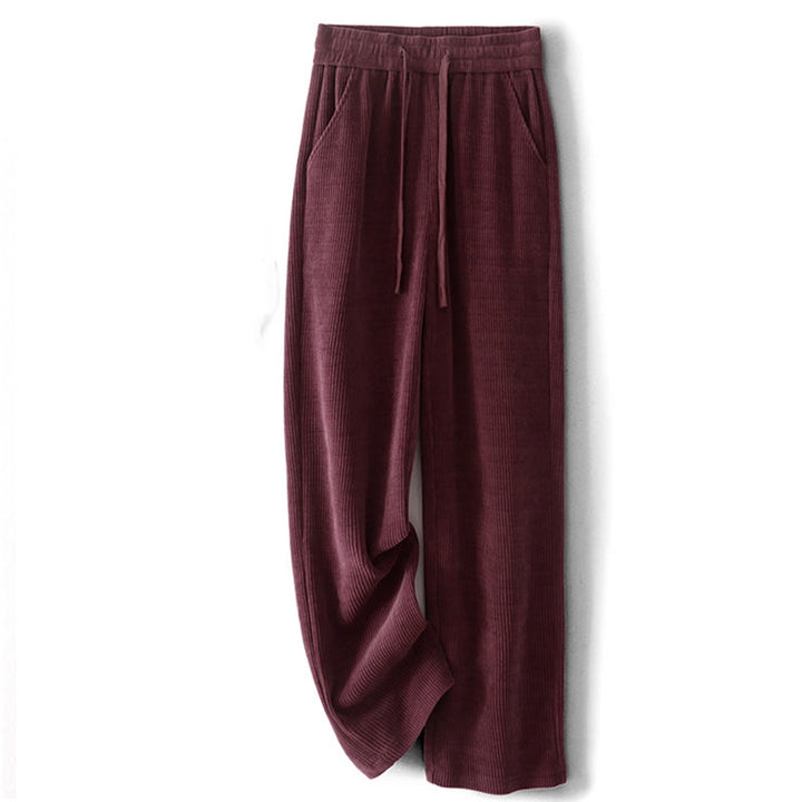 Pantalones casuales de pana con relleno de algodón y bolsillos para mujer de Buddha Stones - image 17