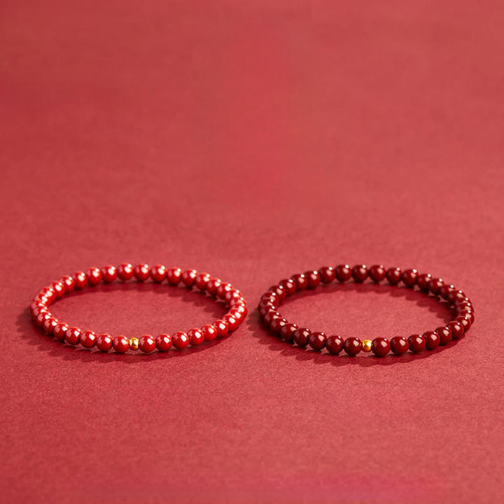 Pulsera de bendición con cuentas de cinabrio de plata de ley 925 y Buddha Stones - image 12