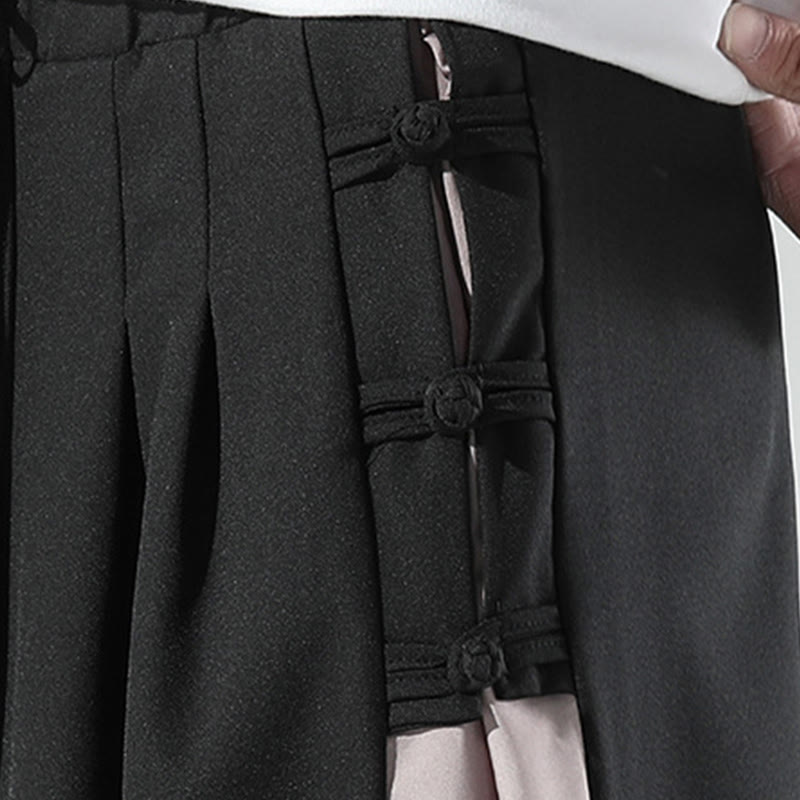 Buddha Stones Pantalones anchos para hombre con bolsillos y estampado de montañas y ríos - image 7