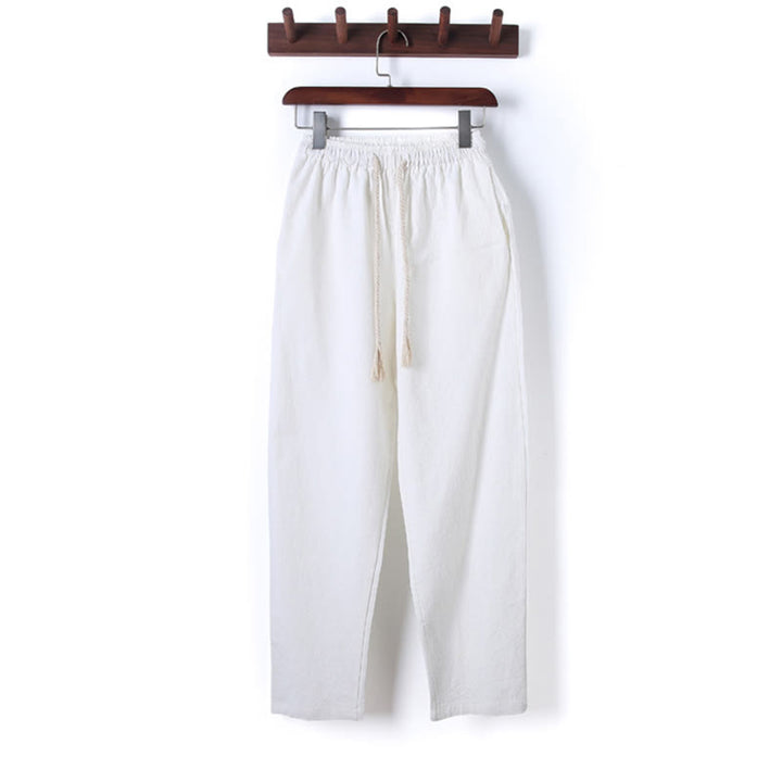 Conjunto de 2 piezas de camisa y pantalón de algodón de manga larga con botones de rana y bolsillos para hombre de Buddha Stones - image 15