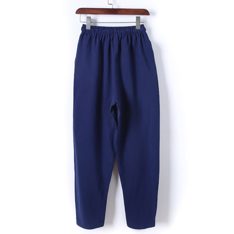 Conjunto de 2 piezas de camisa y pantalón de algodón de manga larga con botones de rana y bolsillos para hombre de Buddha Stones - image 28