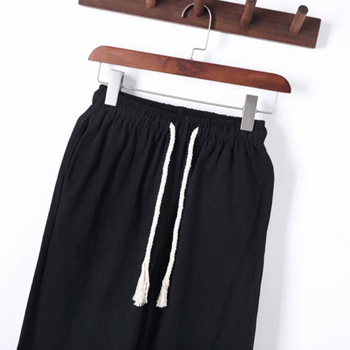 Conjunto de 2 piezas de camisa y pantalón de algodón de manga larga con botones de rana y bolsillos para hombre de Buddha Stones - image 7