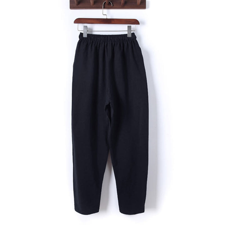 Conjunto de 2 piezas de camisa y pantalón de algodón de manga larga con botones de rana y bolsillos para hombre de Buddha Stones - image 6