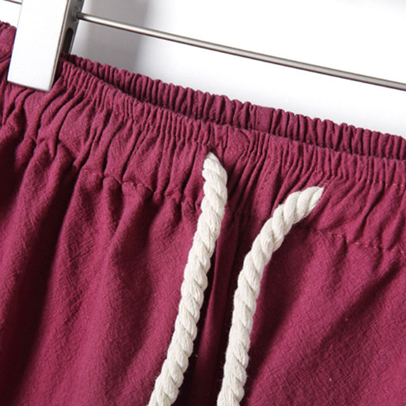 Conjunto de 2 piezas de camisa y pantalón de algodón de manga larga con botones de rana y bolsillos para hombre de Buddha Stones - image 39