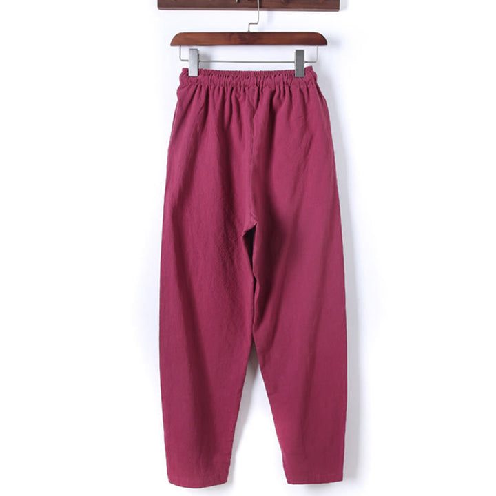 Conjunto de 2 piezas de camisa y pantalón de algodón de manga larga con botones de rana y bolsillos para hombre de Buddha Stones - image 35