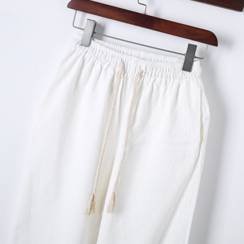 Conjunto de 2 piezas de camisa y pantalón de algodón de manga larga con botones de rana y bolsillos para hombre de Buddha Stones - image 17