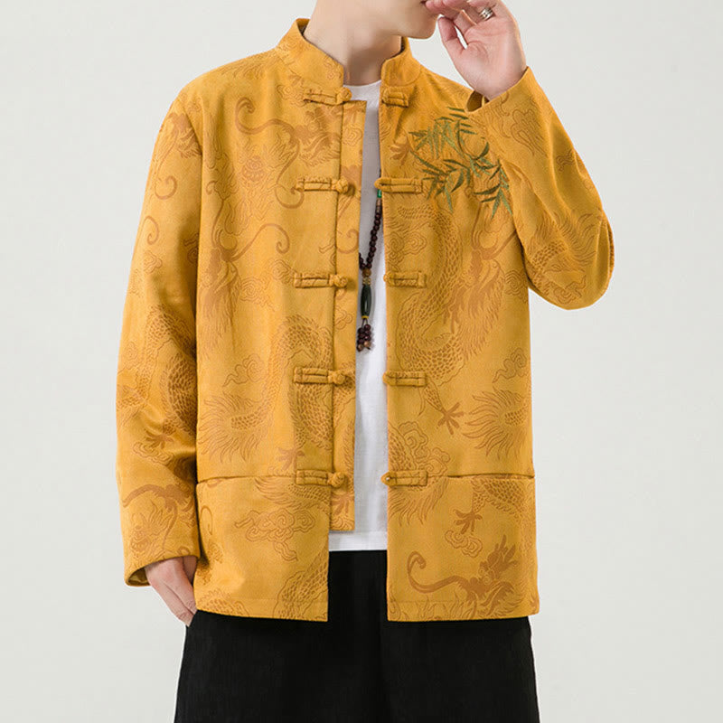 Chaqueta de manga larga para hombre con diseño de rana dragón de bambú y Buddha Stones - image 19
