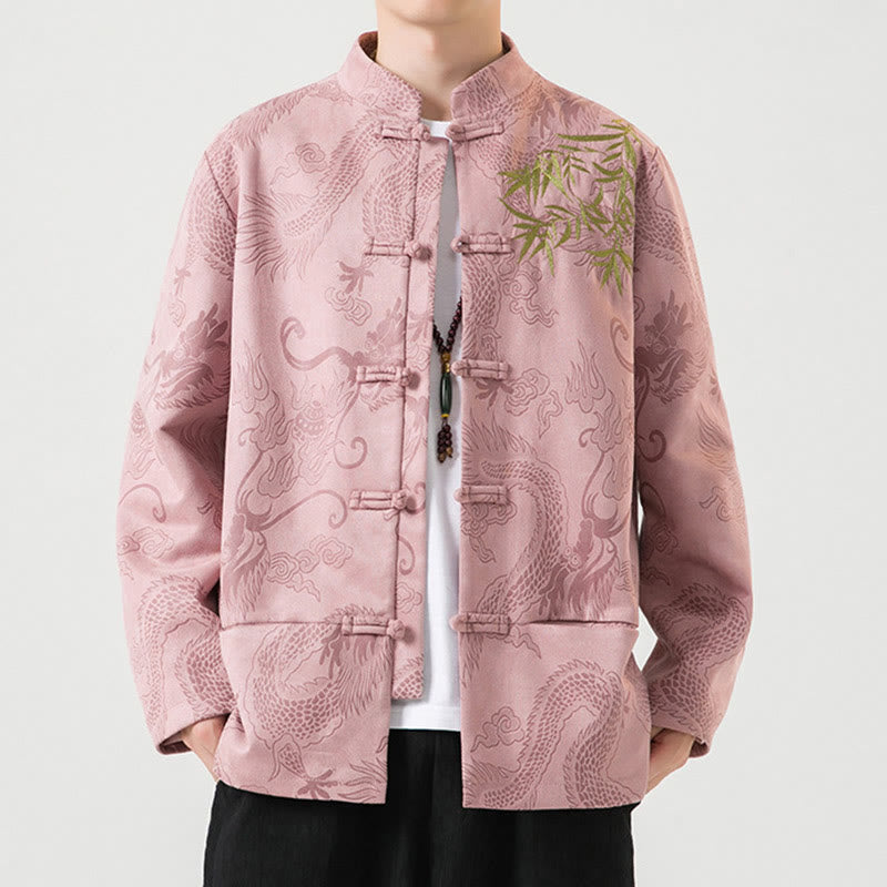 Chaqueta de manga larga para hombre con diseño de rana dragón de bambú y Buddha Stones - image 34