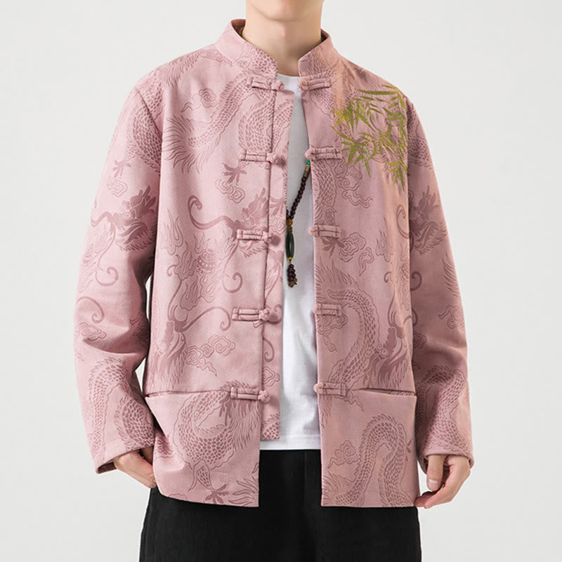 Chaqueta de manga larga para hombre con diseño de rana dragón de bambú y Buddha Stones - image 41