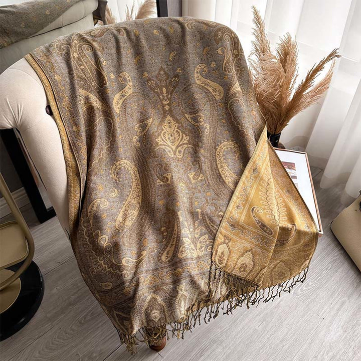 Bufanda chal con Buddha Stones - vara de oro - 195*70cm - image 12