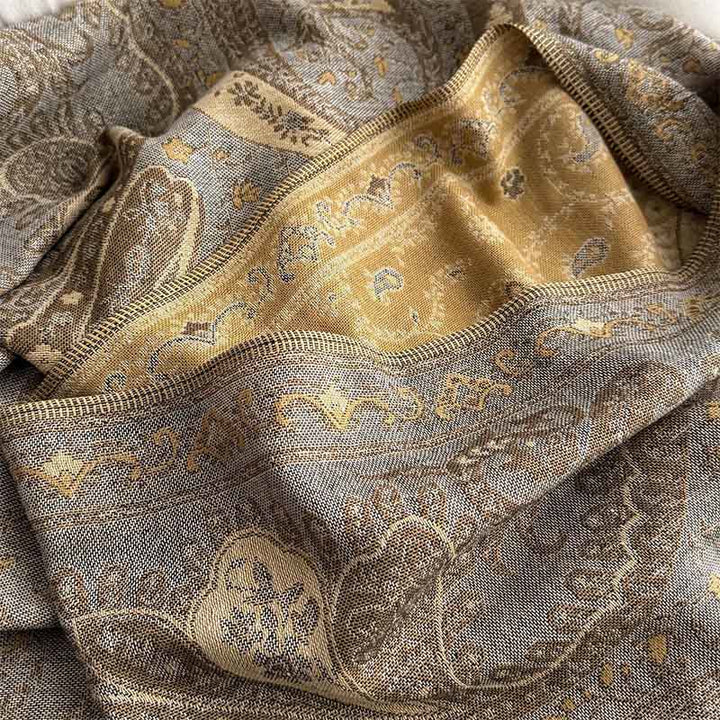 Bufanda/chal con borlas y estampado floral paisley de Buddha Stones para primavera - image 15
