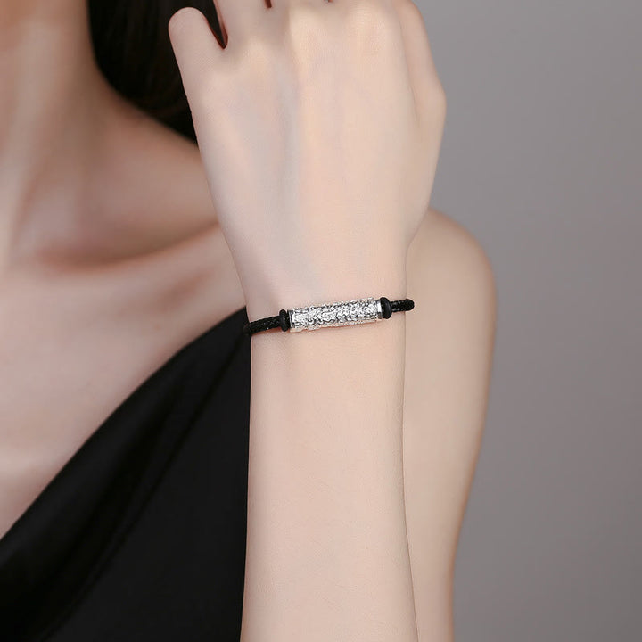 Pulsera trenzada de fuerza de protección de cuerda Tai Sui hecha a mano con Buddha Stones Tíbet