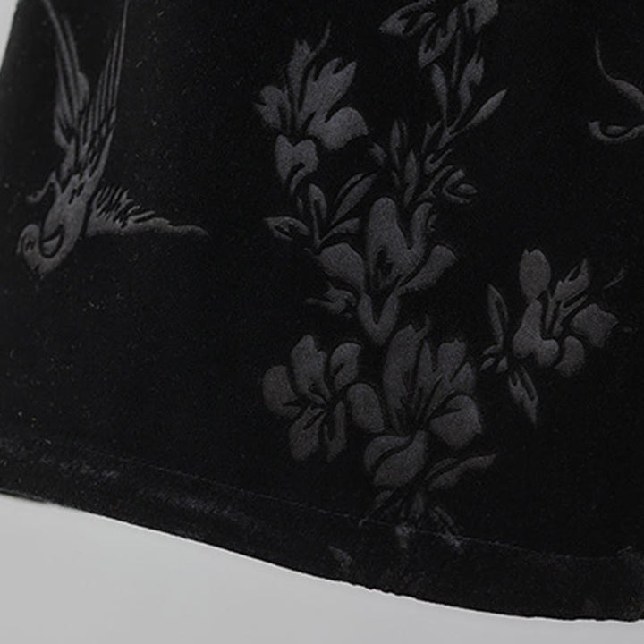 Pantalones Buddha Stones para mujer, de algodón, con forro polar, cintura alta, diseño jacquard, pernera ancha y bolsillos - image 13