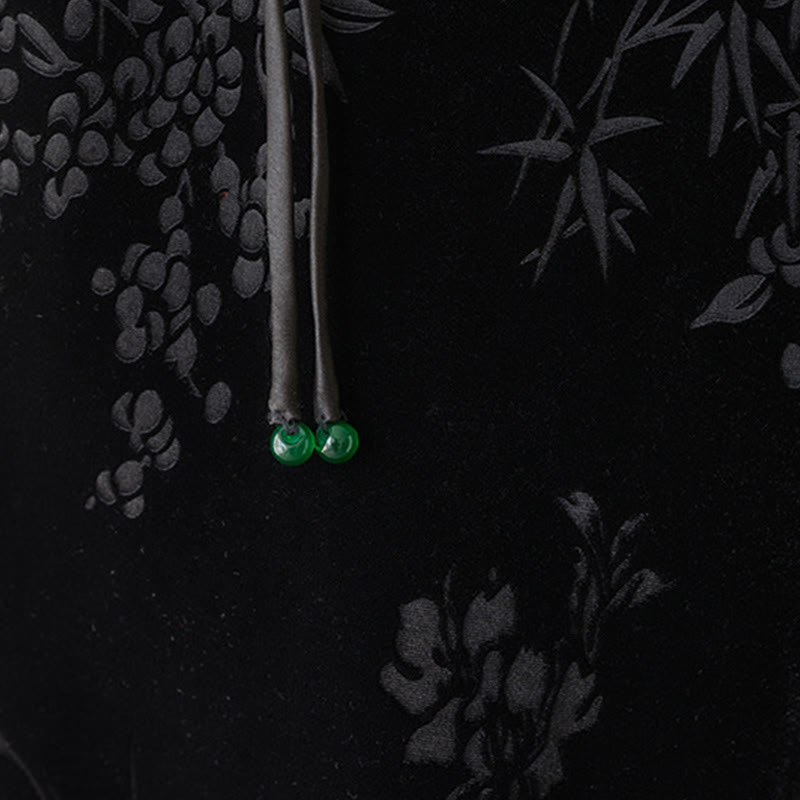 Pantalones Buddha Stones para mujer, de algodón, con forro polar, cintura alta, diseño jacquard, pernera ancha y bolsillos - image 12