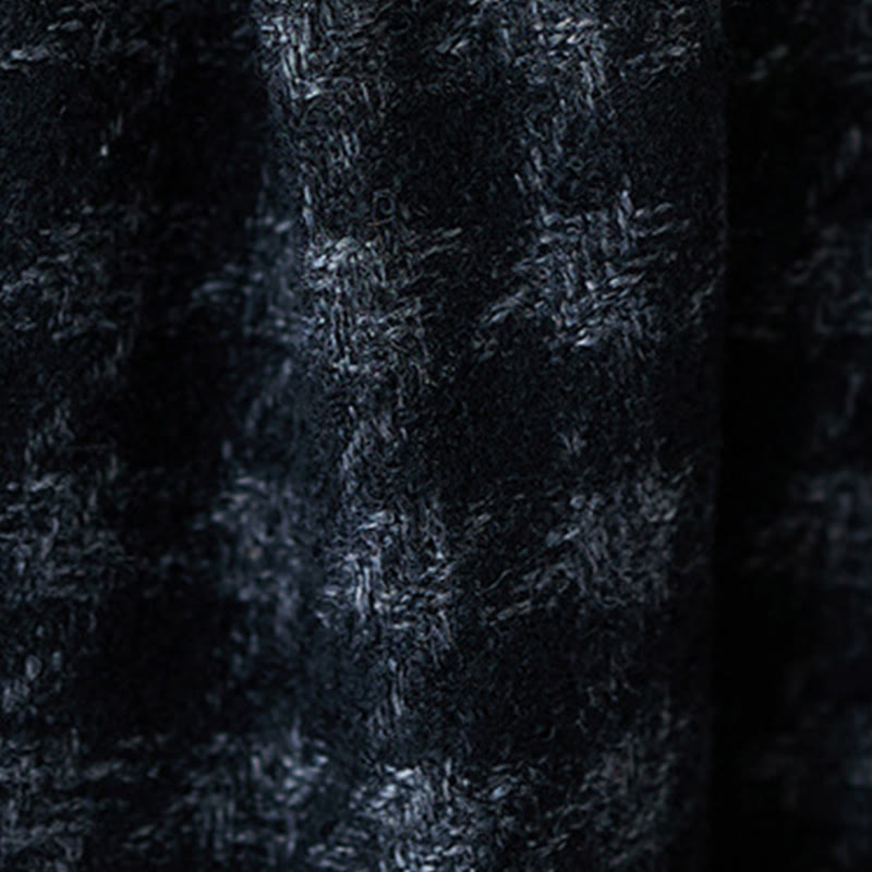 Pantalones de invierno Buddha Stones para mujer, con estampado a cuadros negros y grises, forrados de polar y bolsillos. - image 10