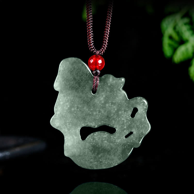 Collar con colgante de cuerda de lingote de jade del Año del Caballo con Buddha Stones , suerte y prosperidad - image 4