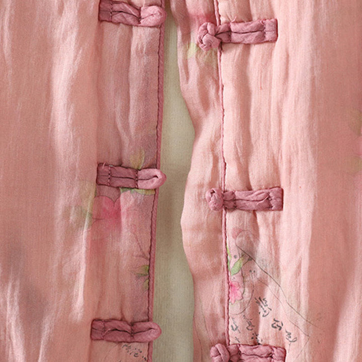 Chaqueta acolchada de algodón de manga larga para mujer con estampado de Buddha Stones y bolsillos - image 10