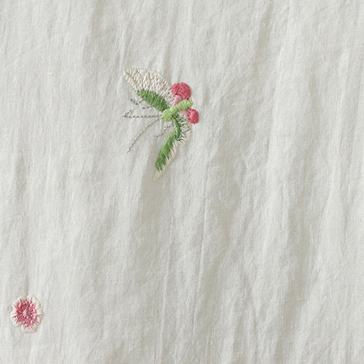 Chaqueta acolchada de algodón de manga larga para mujer con bordado de flores y Buddha Stones y bolsillos - image 10