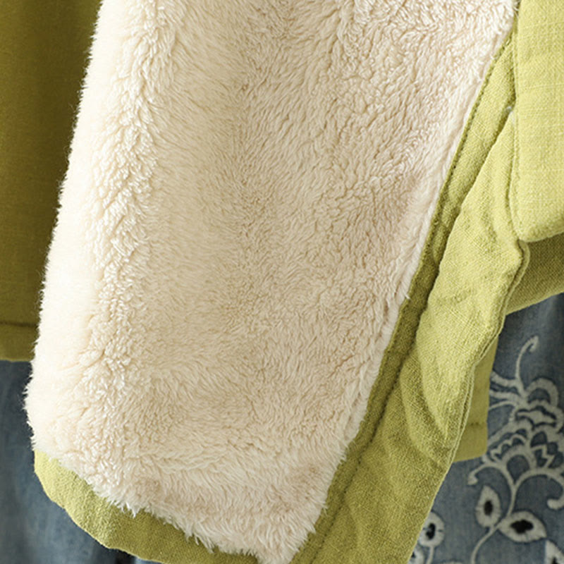 Chaqueta de algodón de manga larga para mujer con Buddha Stones y cordón para meditación zen - image 5