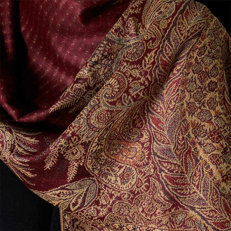 Buddha Stones Bufanda chal suave con borlas y estampado de flores y hojas largas de primavera - image 15