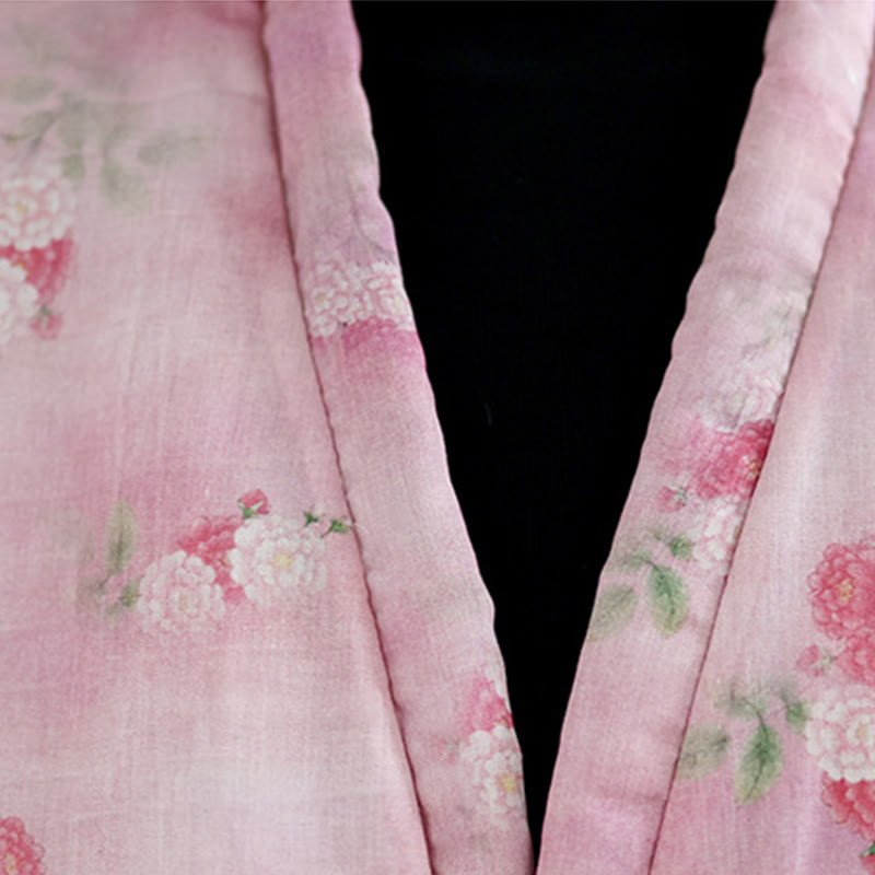 Chaqueta de manga larga para mujer con estampado de flores y Buddha Stones y bolsillos - image 7