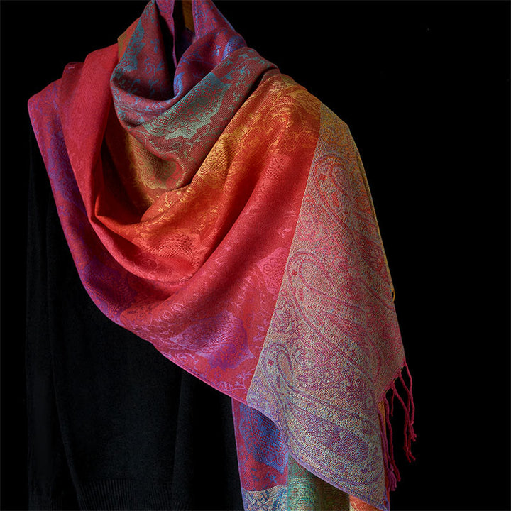 Bufanda chal acogedor con Buddha Stones - Sandy Brown - 180 cm - image 8