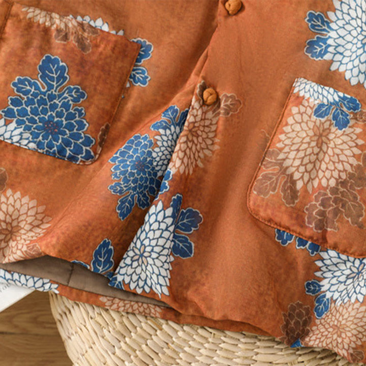 Chaleco de algodón sin mangas para mujer con estampado floral de Buddha Stones y bolsillos. - image 8