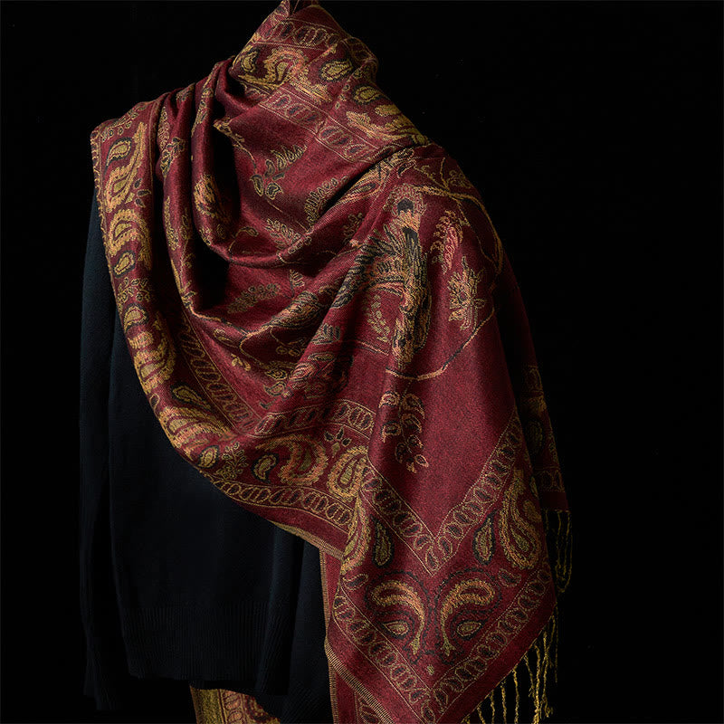Bufanda chal suave con Buddha Stones - Granate 180*70cm - image 0